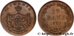 ROMANIA 10 Bani armes 1867 Heaton