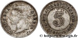 MALAYSIA - STRAITS SETTLEMENTS 5 Cents Victoria 1887 Londres