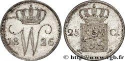 NETHERLANDS 25 Cents Guillaume Ier 1826 Utrecht