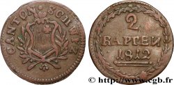 SWITZERLAND - cantons coinage 2 Rappen - Canton de Schwyz 1812 