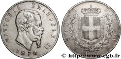 ITALY - KINGDOM OF ITALY - VICTOR-EMMANUEL II 5 Lire  1870 Milan