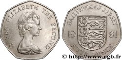 ISLA DE JERSEY 50 Pence  1981 Llantrisant