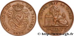 BÉLGICA 2 Centimes Léopold II 1876 