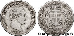 ITALY - KINGDOM OF SARDINIA 50 Centesimi Charles Félix 1828 Turin