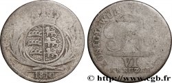 ALEMANIA - WURTEMBERG 6 Kreuzer Royaume de Würtemberg Frédéric Ier 1810 