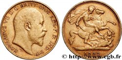 GOLD, PALLADIUM & PLATINUM INVESTMENT 1/2 Souverain Edouard VII / St Georges terrassant le dragon 1902 Londres