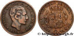 ESPAGNE 5 Centimos Alphonse XII 1879 Oeschger Mesdach & CO TB+ 