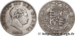 UNITED KINGDOM 1/2 Crown Georges III type à la petite tête / emblème 1820 