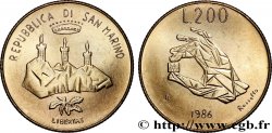 SAN MARINO 200 Lire “l’évolution technologique” 1986 Rome - R