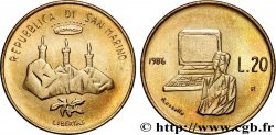 SAN MARINO 20 Lire “l’évolution technologique” 1986 Rome - R