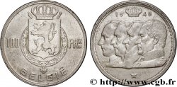 BELGIEN 100 Francs bustes des quatre rois de Belgique, légende flamande 1948 