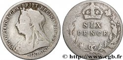 REINO UNIDO 6 Pence Victoria “Old Head” 1900 Londres