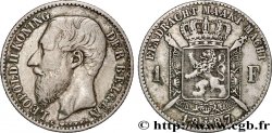 BELGIUM 1 Frank (Franc) Léopold II légende flamande 1887 