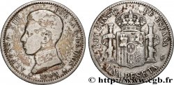 SPANIEN 1 Peseta Alphonse XIII 4e type de buste 1903 Madrid