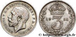 VEREINIGTEN KÖNIGREICH 3 Pence Georges V 1911 Londres