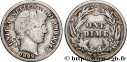 ÉTATS-UNIS D AMÉRIQUE 1 Dime Barber 1899 San Francusco