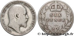 REINO UNIDO 6 Pence Edouard VII 1906 