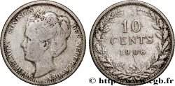 PAíSES BAJOS 10 Cents Reine Wilhelmine 1906 Utrecht