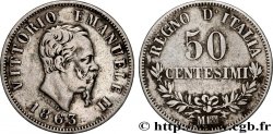 ITALIEN 50 Centesimi Victor Emmanuel II 1863 Milan