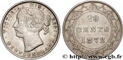 NEWFOUNDLAND 20 Cents Victoria 1872 Heaton