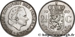 NETHERLANDS 2 1/2 Gulden Juliana 1960 Utrecht