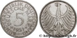 GERMANY 5 Mark aigle 1951 Hambourg