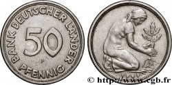 GERMANY 50 Pfennig “Bank deutscher Länder” 1949 Stuttgart - F