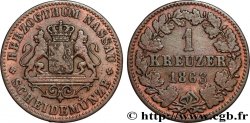 GERMANY - NASSAU 1 Kreuzer Grand-Duché de Nassau 1863 