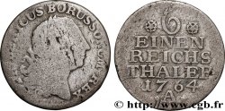 GERMANY - PRUSSIA 1/6 Thaler Frédéric II 1764 Berlin