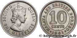 MALAYA and BRITISH BORNEO 10 Cents Elisabeth II 1961 Londres