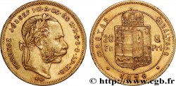 GOLD, PALLADIUM & PLATINUM INVESTMENT 20 Francs or ou 8 Forint, 1e type François-Joseph Ier 1876 Kremnitz