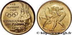 SAINT-MARIN 200 Lire XXIIe Jeux Olympiques - lutte gréco-romaine 1980 Rome - R