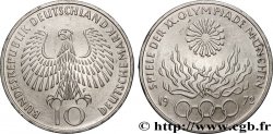 GERMANY 10 Mark XXe J.O. Munich - Flamme olympique 1972 Stuttgart