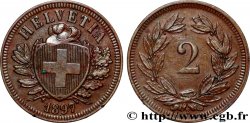 SWITZERLAND 2 Centimes (Rappen) 1897 Berne 