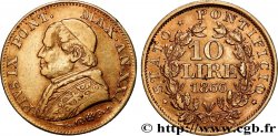 VATICAN AND PAPAL STATES 10 Lire Pie IX an XXI 1866 Rome