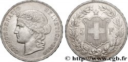 SUISSE 5 Francs Helvetia 1890 Berne