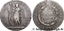 ITALY - SUBALPINE GAUL 5 Francs an 9 1801 Turin