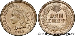 ÉTATS-UNIS D AMÉRIQUE 1 Cent tête d’indien 2e type 1863 Philadelphie