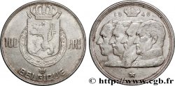 BELGIUM 100 Francs Quatre rois de Belgique, légende française 1948 