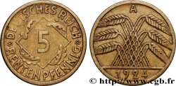 ALLEMAGNE 5 Rentenpfennig gerbe de blé 1924 Berlin