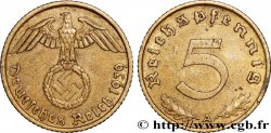GERMANY 5 Reichspfennig aigle surmontant une swastika 1939 Berlin