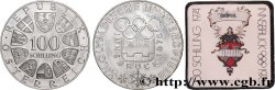 AUTRICHE 100 Schilling Proof J.O. d’hiver d’Innsbruck 1976 1974  SPL 