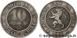 BELGIUM 10 Centimes lion 1861 