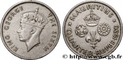 MAURITIUS 1/4 Roupie Georges VI 1950 Londres