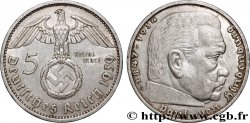 ALLEMAGNE 5 Reichsmark Maréchal Paul von Hindenburg 1939 Berlin