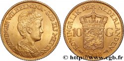 OR, PALLADIUM ET PLATINE INVESTISSEMENT 10 Guldens or ou 10 Florins Wilhelmine 1912 Utrecht