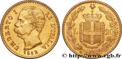 GOLD, PALLADIUM & PLATINUM INVESTMENT 20 Lire Umberto Ier 1882 Rome