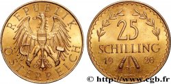 GOLD-, PALLADIUM- UND PLATIN-INVESTITIONEN 25 Schilling Proof aigle héraldique 1926 Vienne