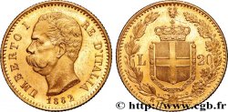 ORO, PALLADIO E PLATINO: INVESTIMENTI 20 Lire Umberto Ier 1882 Rome