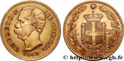 ORO, PALLADIO E PLATINO: INVESTIMENTI 20 Lire Umberto Ier 1882 Rome